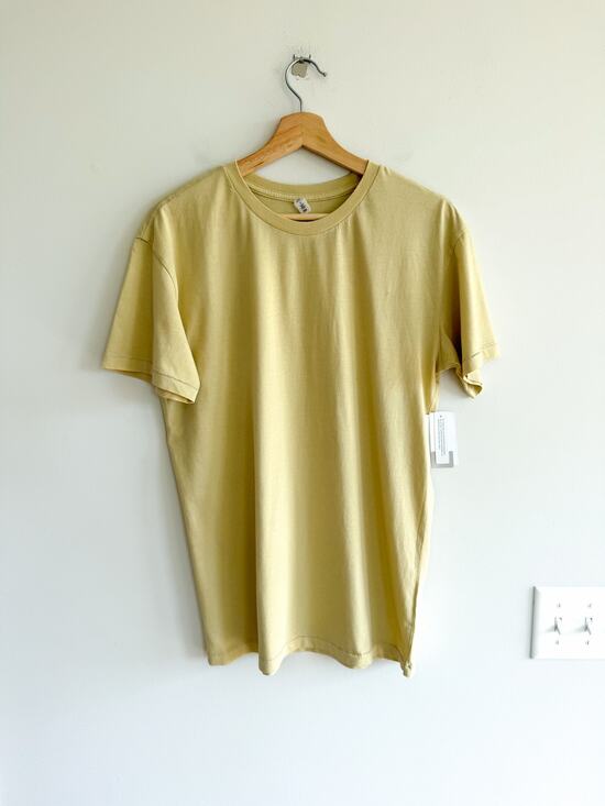 BP. Cotton Crew Neck Pullover Short Sleeve T-Shirt Yellow S NWT